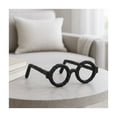 thumbnail image 3 of Decorative Glasses Sculpture for Home Decor - Bathroom, Desk and Office Decor Object - Living Room Decor Ornament - Shelf Styling and Coffee Table Statues - Sculpture for Unique Spaces - 3" Black, 3 of 13