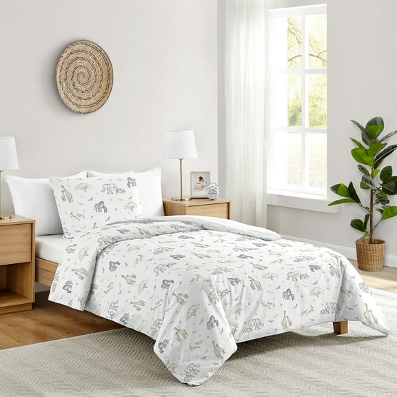 Sweet Jojo Designs Serengeti Animals Twin Bed Comforter Bedding Set
