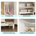thumbnail image 2 of Ktaxon 2 Door Fluted Wardrobe Armoire Closet with Hanging Rod, Modern Drawer Dresser Shelf Elegant White Finish Closet, Farmhouse to Mid-Century Style, 2 of 12