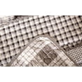 thumbnail image 3 of Chezmoi Collection Sanders 3-Piece Plaid Windowpane Checkered Patchwork 100% Vintage Washed Cotton Quilt Set, Queen Size, 3 of 8