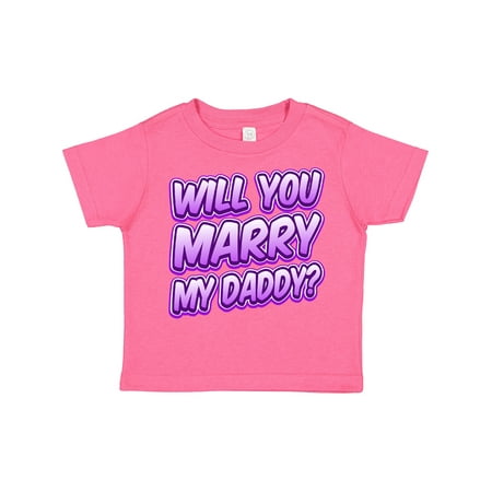 

Inktastic Will You Marry My Daddy (purple) Gift Toddler Boy or Toddler Girl T-Shirt