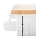 thumbnail image 6 of SAFAVIEH Kesler 2-Door 1 Shelf Kitchen Cart White / Natural, 6 of 7