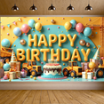 thumbnail image 6 of Yatrandify Construction Theme Happy Birthday Banner Kids Party Decoration Cake Design for Birthday Celebration Indoor Decoration Kids Party, 6 of 7