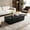 Black + MDF-1, variant on AUU 39.3" x 21.6" Marble-Patterned MDF Rectangular Coffee Table, Waterproof & Easy to Clean, Modern Minimalist Living Room Table