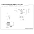thumbnail image 2 of Kingston Brass VTDETRIM2 Trimscape Toe Touch Tub Drain Trim Kit with Overflow Plate, Polished Brass, 2 of 3