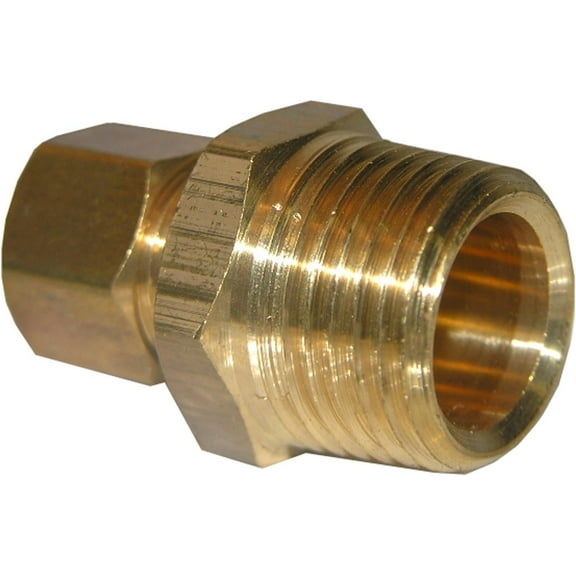 LASCO 17-6857 5/8-Inch Compression by 3/8-Inch Male Pipe Thread Brass Adapter