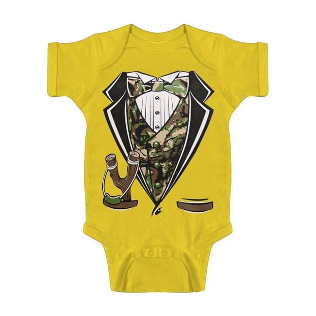 Body de Smoking Camouflage pour Tout-Petits - Jaune - 18 Mois