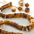thumbnail image 2 of Bead Landing Yellow Tiger's Eye Round Heishi Beads, 6mm, 12 Pack, 2 of 3