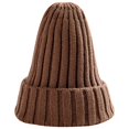 thumbnail image 1 of Sonducket Sombrero Unisex mezclas de algodón sólido cálido HIP HOP sombreros de punto hombres gorras de invierno mujeres Skullies gorros para Sombreros marrón claro Sonducket AP000123-18, 1 of 6
