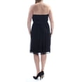 thumbnail image 3 of ADRIANNA PAPELL Womens Black Beaded Ruched Sleeveless Sweetheart Neckline Knee Length Prom Sheath Dress 12, 3 of 4