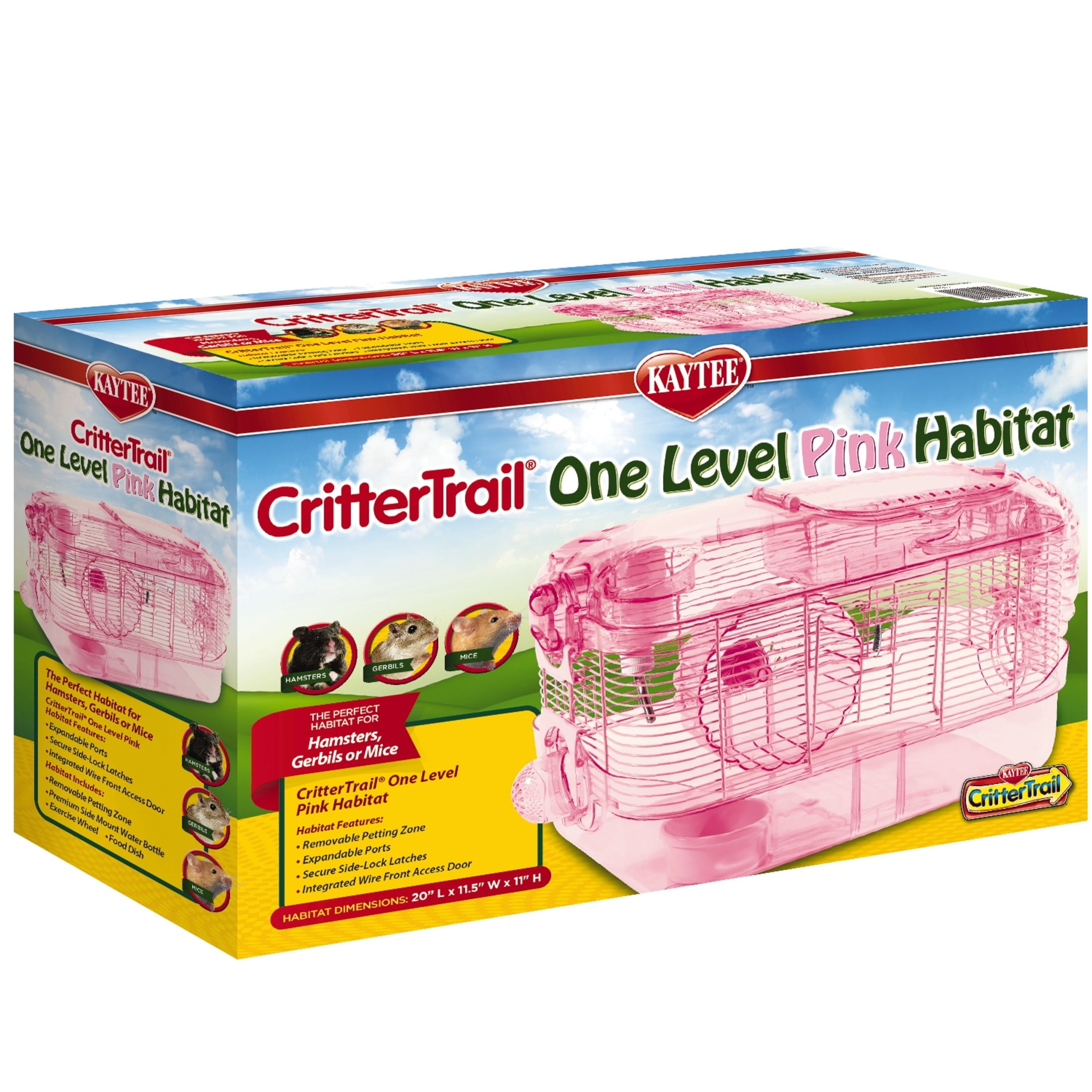 Kaytee Critter Trail Pink Habitat for Pet Mice, Dwarf Hamsters, Hamsters or Gerbils