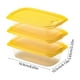 thumbnail image 3 of Refrigerator Storage Box Set 3 Clear Plastic Boxes With Locking Lids Space Saving Stackable Storage For Leftovers And Snacks 550ml, 3 of 6