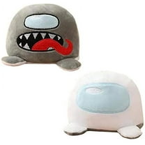 5.9inchAmong Us Reversible Plush Toy Double-Sided Flip for Game Fans The Best Party Gift for Boys and Girls games toys(Gray to Pink)