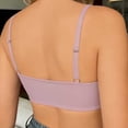thumbnail image 3 of cocolona Womens Front Button Bras Push Up Lace Balconette Wireless Soft Adjustable Strap Daily Bras, 3 of 6