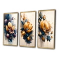 thumbnail image 3 of Designart "Scarlet Crocus Blossoms III" Floral & Botanical Framed Wall Art Set Of 3 - Blue Crocus Frame Gallery Set For Office Decor, 3 of 6