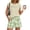 Beige, variant on 2 Piece Short Sets for Women Summer Vacation Outfits Cap Sleeve Tops and Floral Wide Leg Shorts Set, XL