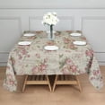 thumbnail image 3 of Pioneer Flower Floral Print Pattern Square Tablecloth,Waterproof Square Table Cover,Wipeable Spillproof Washable Table Cover for Home Kitchen Party Decor 42"X42"(107x107cm), 3 of 6
