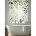 thumbnail image 5 of Green Eucalyptus Sheer Curtains 63 Inch Length 2 Panels Set for Living Room/Bedroom, Country Nature Leaf Succulent Plant Curtain Sheers Drapes Rod Pocket Curtains Window Treatment Set 52''x63''x2, 5 of 7