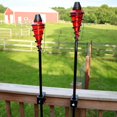 thumbnail image 5 of Sunnydaze Adjustable Height Metal Swirl Glass Outdoor Lawn Patio Torch - Red - Set of 2, 5 of 10