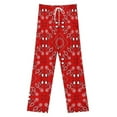 thumbnail image 3 of Red Bandana Pajamas For Women Loose Retro Night Pajama Pants Comfortable Sleepwear Bottoms Homewear, 3 of 6
