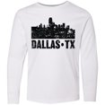 thumbnail image 3 of Inktastic Dallas Texas City Skyline with Grunge Long Sleeve Youth T-Shirt, 3 of 5