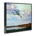 thumbnail image 4 of Stupell Industries Egret Over Lake Shore Landscape Painting Black Framed Art Print Wall Art, 20 x 16, 4 of 10