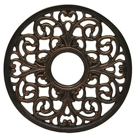 Westinghouse 7776400 Round Parisian Scroll Ceiling Medallion, Antique Bronze, 16"