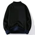 thumbnail image 2 of TFEOQRY Men's Mock Neck Lined Sweater Solid Knit Long Sleeve Casual Pullover Fall Winter Warm Top Black, 2 of 5