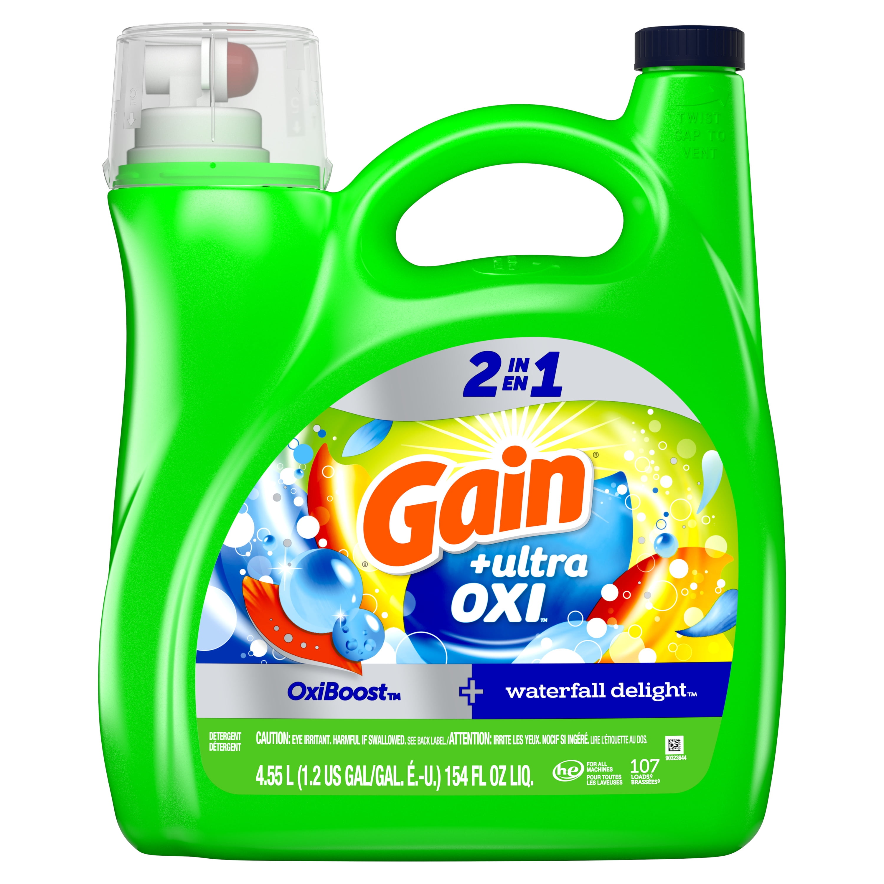 Gain Ultra Oxi Liquid Laundry Detergent 107 Loads 154 fl oz Walmart com Gain Ultra Oxi Liquid Laundry Detergent 107 Loads 154 fl oz Walmart com