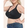 thumbnail image 4 of Sujetador de talla grande para mujer Cobertura completa Sin aros Comfort Bralettes Ropa interior Romacci Ropa interior de mujer, 4 of 7