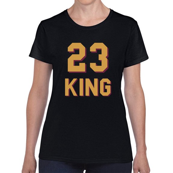 23 King Basketball Women Black T-Shirt, Female x-Large