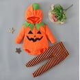 thumbnail image 2 of WIBACKER 12-18 Months Newborn Infant Baby Girl Boy Halloween Pumpkin Costumes Cute Hooded Romper Jumpsuit Outfit Clothes, 2 of 9