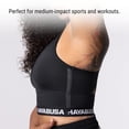thumbnail image 4 of Hayabusa Women's Crossback Sports Bra - Black, X-Large, 4 of 6