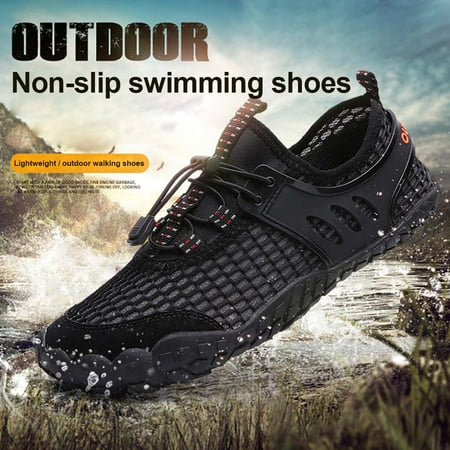

Duretiony Men Water Shoes Sports Aqua Barefoot Quick Dry Breathable Non-Slip for Mountaineering Outdoor New