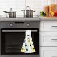 thumbnail image 4 of Yayeee Kitchen Hanging Hand Towels Set of 2 with Loop Bathroom Absorbent Tie Towel, White Flower, 4 of 7