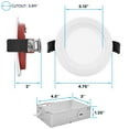 thumbnail image 5 of Luxrite 6-Pack 4 Inch LED Fire Rated Recessed Lights, 5CCT 2700K-5000K, 2 Hour Fire Rating, 800LM, Dimmable, Baffle, UL, 5 of 7