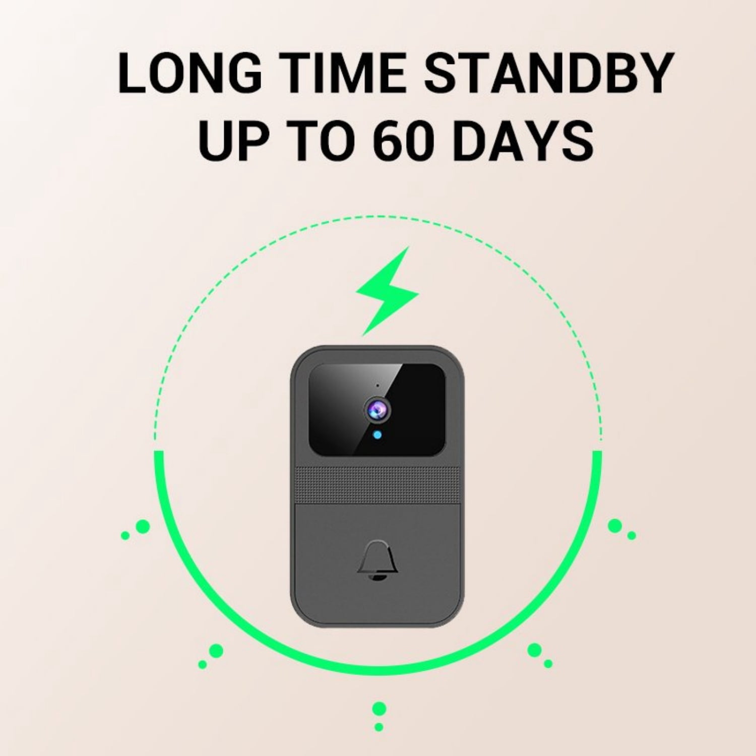 Color visual smart doorbell with 300K resolution camera for home security monitoring