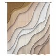 thumbnail image 2 of Beige Ombre Sheer Curtains 54 Inches Long, Modern Geometric Abstract Cream Light Filering Curtains, Breathable Simi Curtain Privacy Drapes for Kitchen Bathroom Nursery Small Window Treatment, 2 of 9
