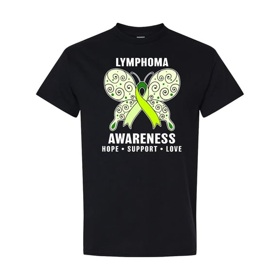 Inktastic Lymphoma Awareness Hope Support and Love T-Shirt