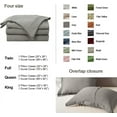 thumbnail image 4 of Simple&Opulence Linen Duvet Cover - Linen Cotton Blend 2 Pieces Bedding Set, 1 Duvet Cover 68 x 86 Inches and 1 Pillowcase- Solid Color Collection , Soft & Cozy ,Cooling Bedding-Grey, Twin, 4 of 10