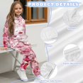 thumbnail image 6 of Uorisanigo Boy Girl Hoodie Sweatsuit Fall Winter Long Sleeve Outfit Clothes Tops and Pants Set, Soft Loose Pink Cherry Blossom Cat Hoodie & Sweatpants Outfit Pack of 2, 6 of 7