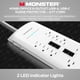 thumbnail image 5 of Monster Protector contra Sobretensiones de 8 Tomacorrientes de Alta Resistencia White con USB-A y USB-C, 1 Unidad, 5 of 9