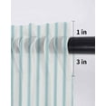 thumbnail image 6 of Blue Striped Curtains 63 Inch Length, Sheer Curtains for Bedroom Living Room Window Blue White Stripes Farmhouse Rod Pocket Voile Drapes Kitchen Curtains Small Half Window 42"x63" 2 Panels, 6 of 7