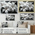 thumbnail image 4 of Designart "Stormy Grays Of Plumeria Blooms" Plumeria Floater Framed Canvas Prints, 4 of 5