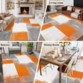 thumbnail image 5 of Orange Grey White Modern Area Rug 6x9 FT, Non Slip Living Room Throw Carpet, Abstract Art Oil Painting Washable Soft Large Floor Carpet Non-Shedding Rug for Bedroom Dining Room Play Room, 5 of 9