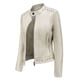 thumbnail image 3 of Chaquetas para mujer Slim Leather Stand Collar Zip Motocicleta Traje Cinturón Abrigo Chaqueta Tops Odeerbi ODB-3, 3 of 5