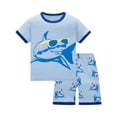 thumbnail image 1 of Conjunto de pijama de manga corta para niños, ropa de dormir de cohete, dibujos animados, Verano, 1 of 2