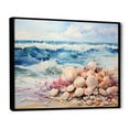 thumbnail image 2 of Designart "Beach Tranquil Tide Painting I" Nautical & Beach Floater Framed Wall Decor, 2 of 7
