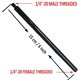 thumbnail image 2 of Auxphome Varilla De Extensión De Tubo Extensor De Trípode De Metal/Poste De Trípode – Con Rosca Hembra De 1/4 Pulgadas-20 Y Rosca Macho De 1/4 Pulgadas-20 Para Estabilizador De Trípode Para Cámaras Ds, 2 of 5
