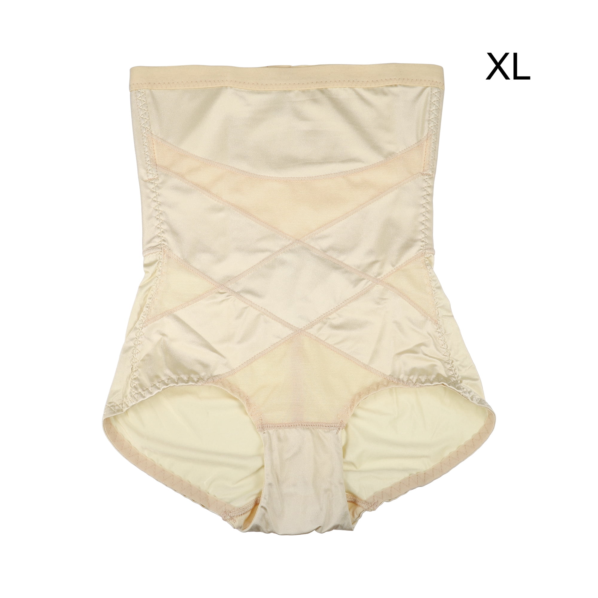 Unique Bargains Women High Waist Slimming Body Shaping Tummy Control Shapewear XL Beige